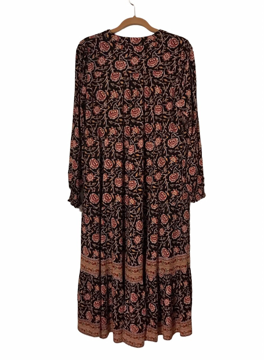 Knox Rose Maxi Dress Floral Boho Flowy Peasant Women’s Sz Large  | eBay | eBay US