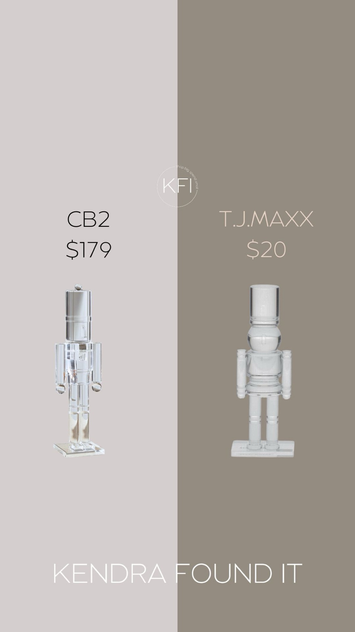If you’re like me and are looking for a Clear Acrylic Christmas Nutcracker on a budget, boy, do I have a find for you! I loved this clear CB2 nutcracker, but I can’t justify almost $200 that gets used 1/12 of the year. 🤷🏼‍♀️

So I did some digging and found this one at T.J.Maxx for just $20. It’s the perfect modern Christmas and holiday decor, and will integrate really easily with your other holiday decor. I love decorating for the holidays! 🎄


#LTKFindsUnder50 #LTKHome #LTKHoliday
