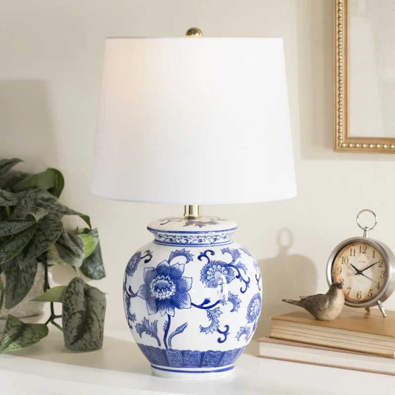 Minneapolis 21" Blue/White/Cream Table Lamp | Wayfair North America