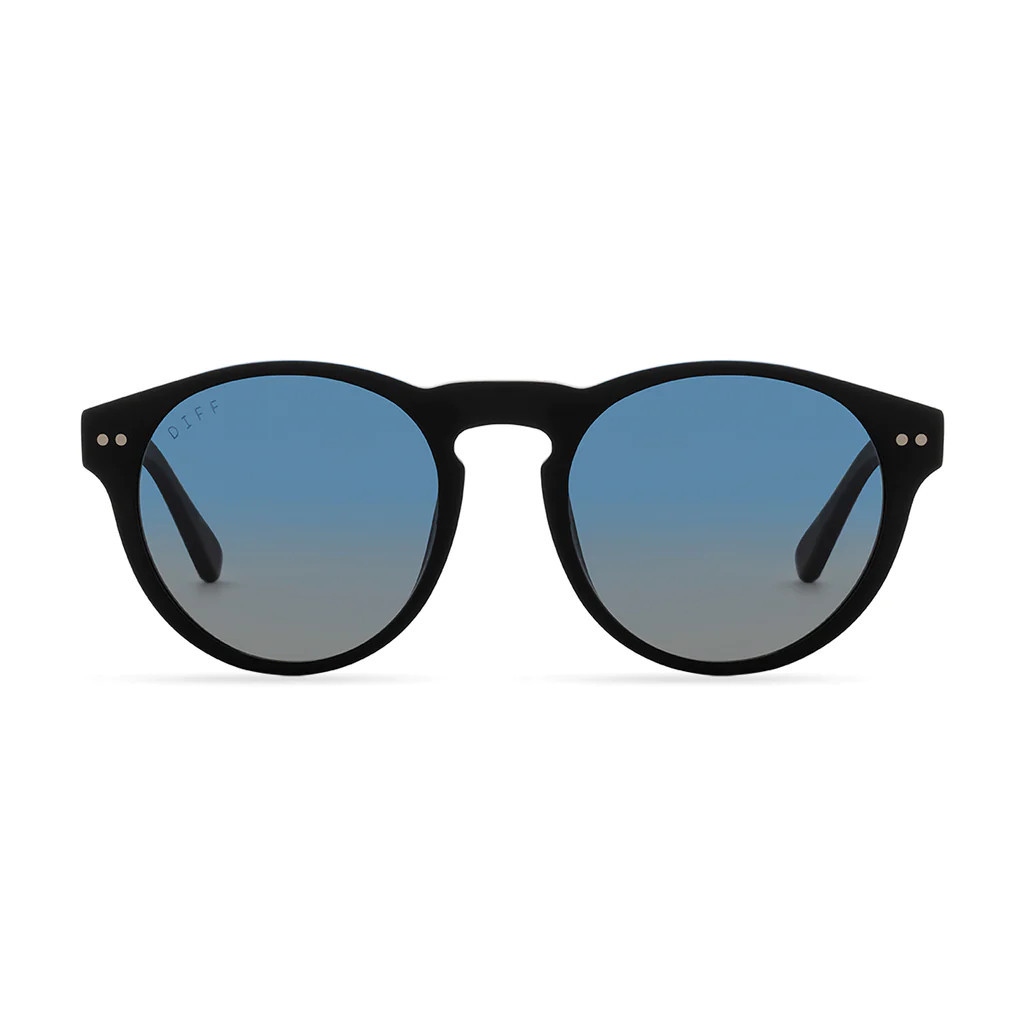 matte black   aegean blue gradient flash polarized | DIFF Eyewear
