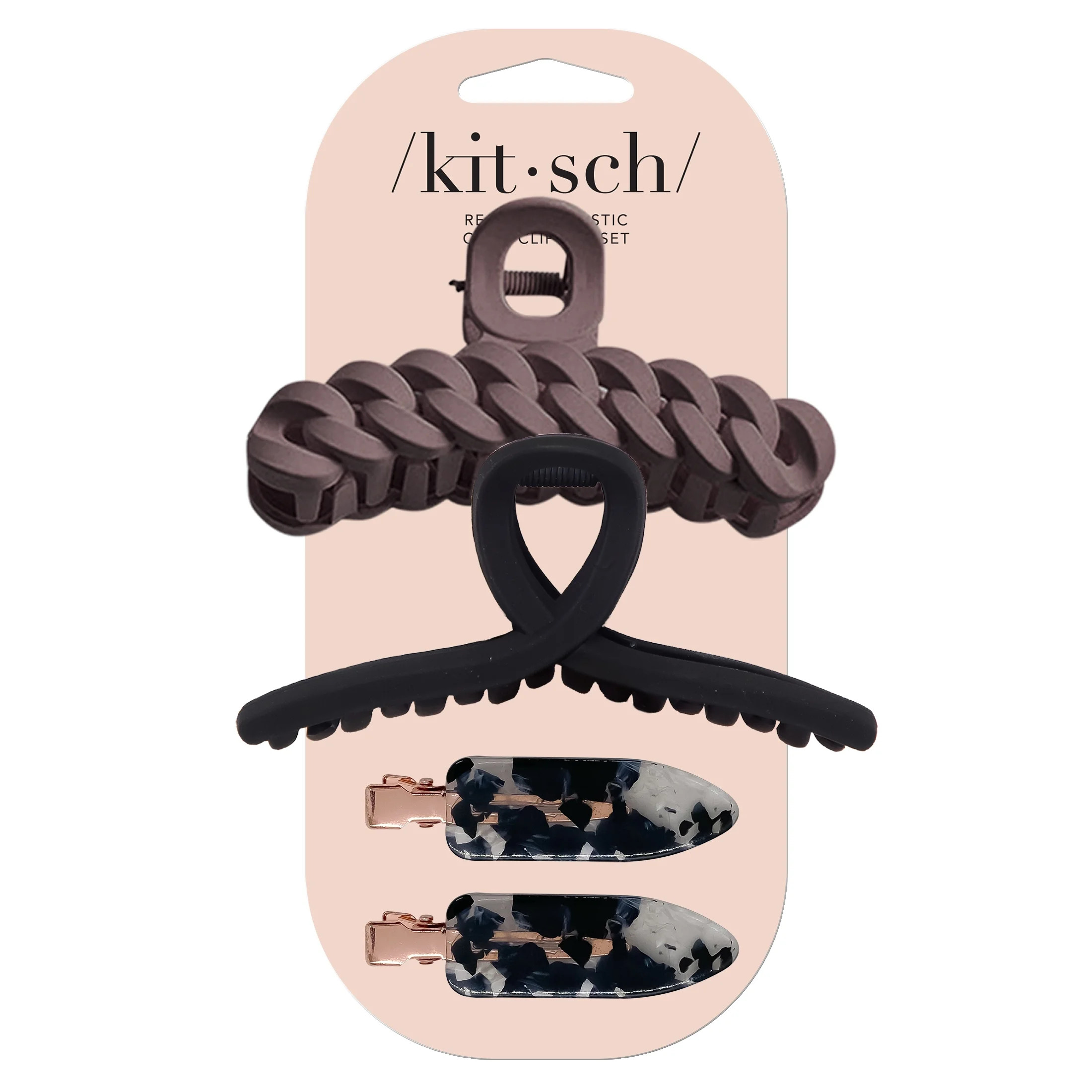 Kitsch Claw Clip Set 4 Pcs with Chain Claw, Multi - Walmart.com | Walmart (US)