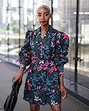 The Drop Women's Black Floral Print Lapel-Collar Button-Front Dress by @signedblake, XXL, Plus Size | Amazon (US)