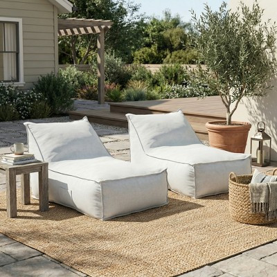 Christopher Knight Home Maire Patio Modern Minimalist Versatile Bean Bag Lounge Chair (Set of 2) | Target