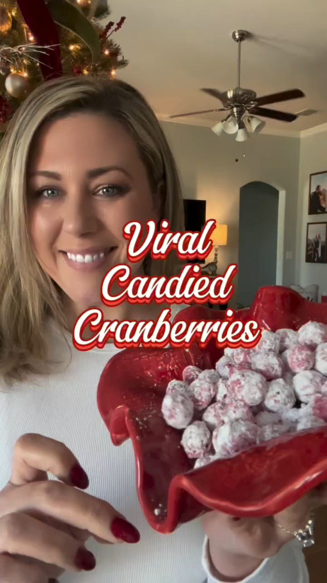 ✨These candied cranberries have taken over the internet for a reason! They’re the easiest, most festive holiday treat with that perfect mix of tart and sweet. ✨

🎄Viral Candied Cranberries Recipe🎄

 
 • 1 bag fresh cranberries
 • 1 can Ginger Ale Zero
 • Powdered sugar

Soak cranberries in Ginger Ale Zero overnight.The next day, dry them off and toss in powdered sugar until evenly coated.Spread on a parchment-lined baking sheet and bake at 200°F for 5–6 minutes (don’t let the sugar melt).Immediately refrigerate for 1 hour so the coating hardens into a light candy shell.

They turn out sparkly, crisp, and totally addictive. Perfect for snacking, topping desserts, or adding to your holiday charcuterie boards.

Save this one to make for Christmas! ❤️💫

#candiedcranberries #holidayrecipes #christmastreats #viralrecipe #easyholidayrecipes #christmassnack #cranberryrecipe #holidayentertaining #festivesnacks #savorandshine