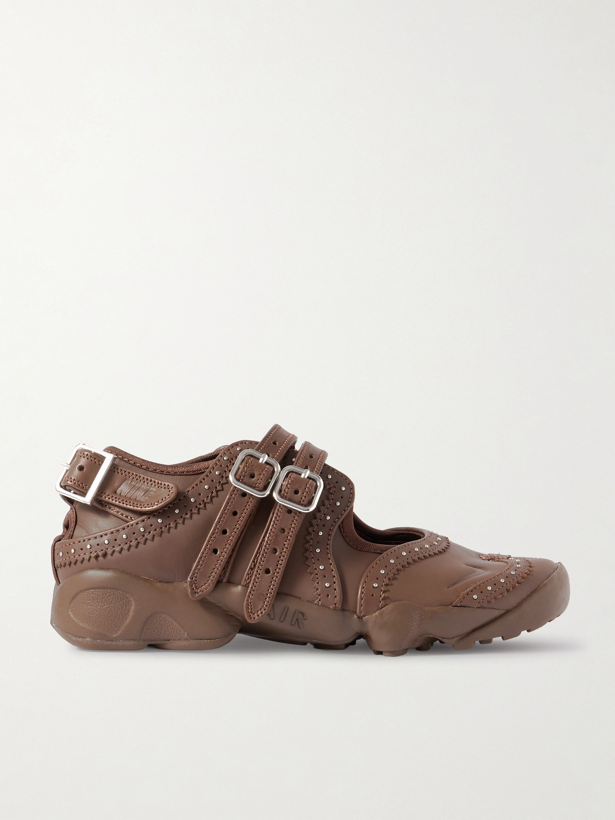 Nike - Air Rift Embellished Leather Split-toe Sneakers - Brown | NET-A-PORTER (US)