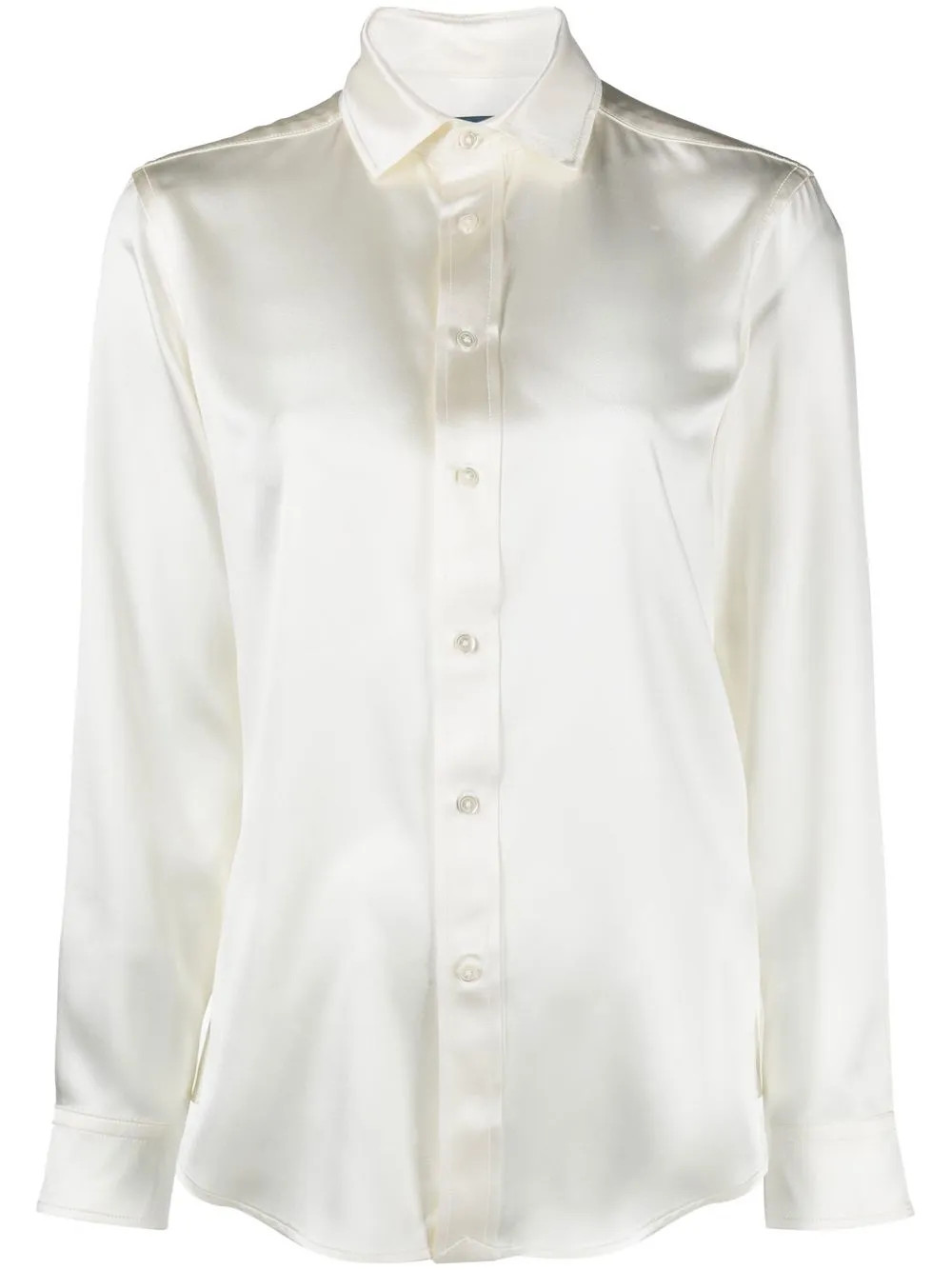 Polo Ralph Lauren Silk Longsleeved Shirt | White | FARFETCH | Farfetch Global