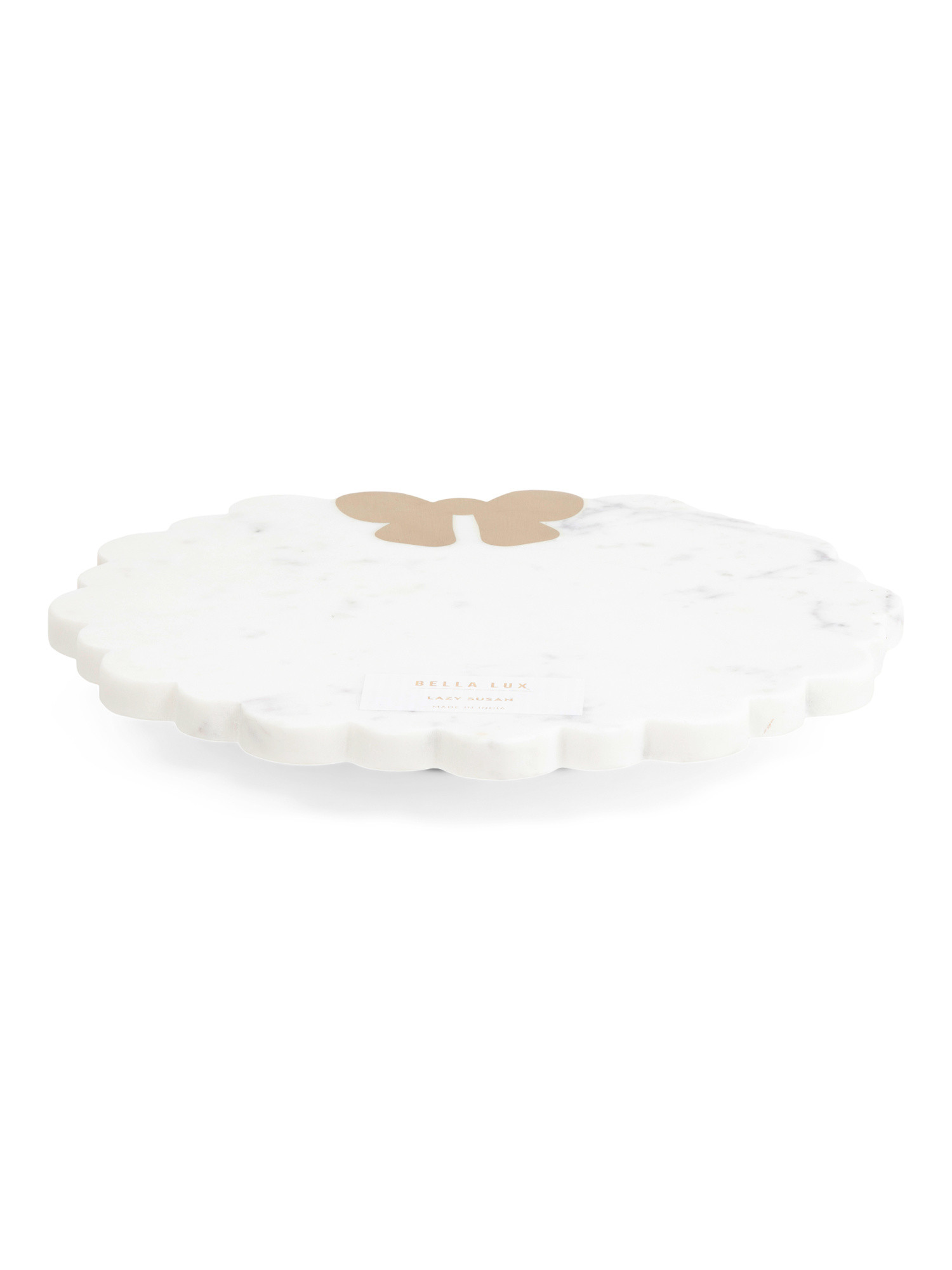 12in Scallop Marble Bow Inlay Lazy Susan | TJ Maxx