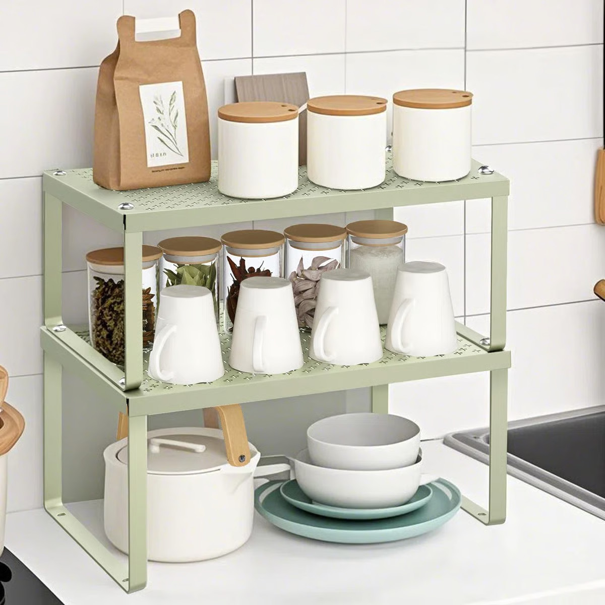 17 Stories Stackable Cabinet Organizer Shelf & Reviews | Wayfair | Wayfair North America