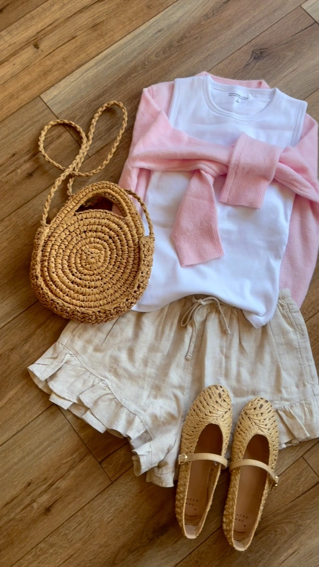 The outfit formula I keep reaching for: linen shorts, a classic white tank, and a soft pink layer tied over the shoulders ✨ Comfortable, polished, and perfect for summer days.

#LTKxAbercrombie #LTKSeasonal #LTKootd