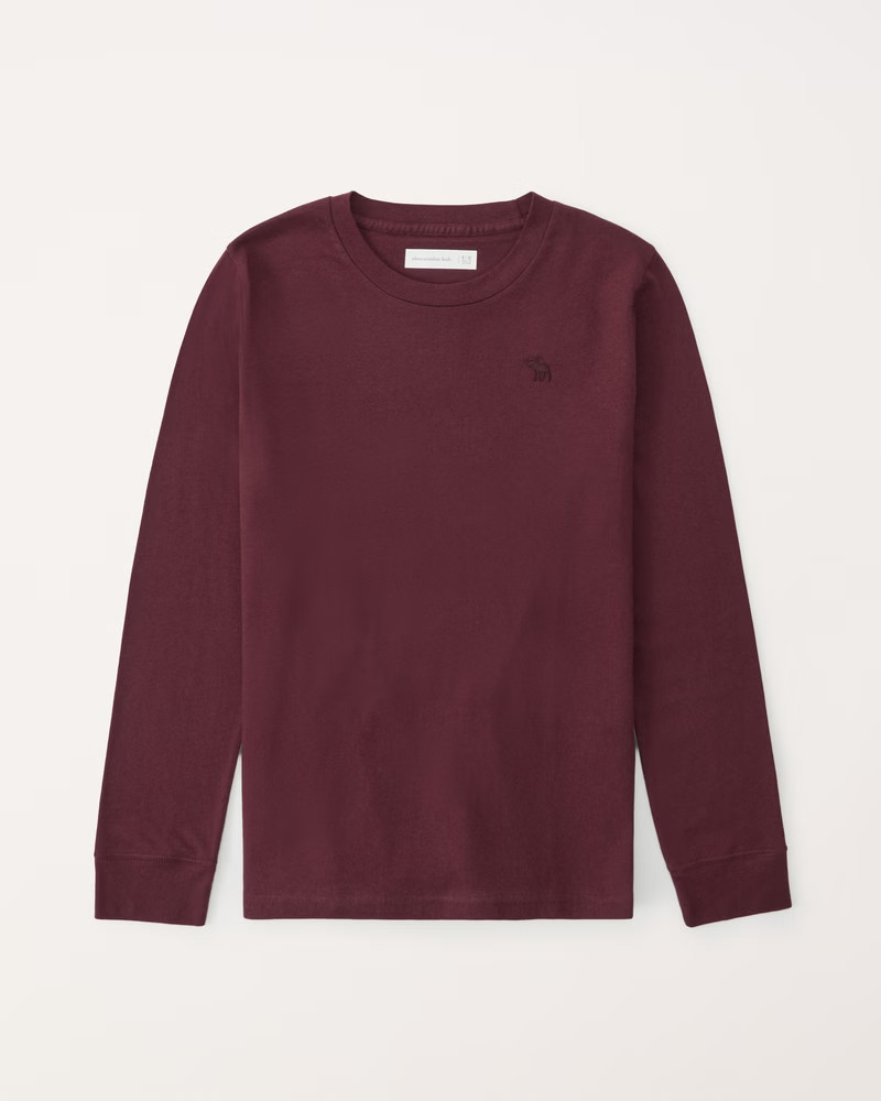essential long-sleeve icon crew tee | Abercrombie & Fitch (US)
