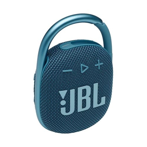 JBL Clip 4 - Portable Mini Bluetooth Speaker, big audio and punchy bass, integrated carabiner, IP67 waterproof and dustproof, 10 hours of playtime, speaker for home, outdoor and travel (Blue) | Amazon (US)