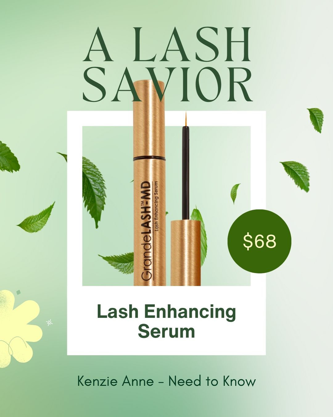 Want longer, fuller, and healthier lashes? ✨ GrandeLASH Lash Enhancing Serum is your secret weapon! This award-winning formula nourishes and strengthens lashes for noticeable growth in just weeks. Perfect for anyone looking to boost their natural beauty without mascara or extensions. Try it now and flutter with confidence! 💖 #GrandeLASH #LashSerum #BeautyHack #LongLashes #SelfCare 

 