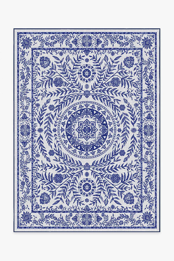 Outdoor Fontaine Delft Blue Rug | Ruggable | Ruggable