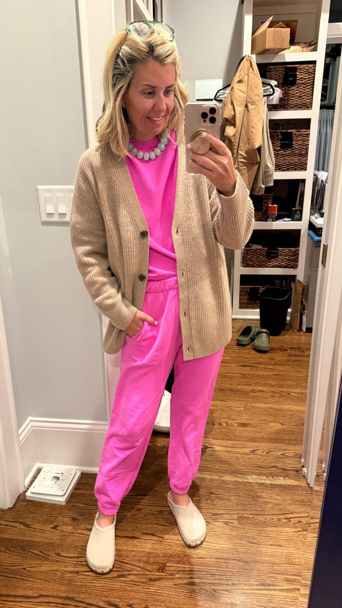 Airport look to drop Kaiser for mission trip. Loving this pink set! 

Top & Joggers - xs
Cardigan - xs
Rothy’s - 7 (size 1 down)

#LTKmomlife #LTKdayinmylife #LTKKids