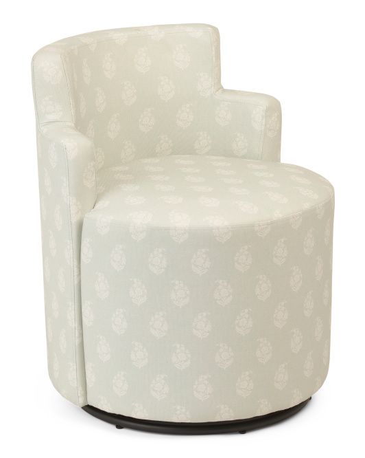 Block Print Swivel Chair | TJ Maxx