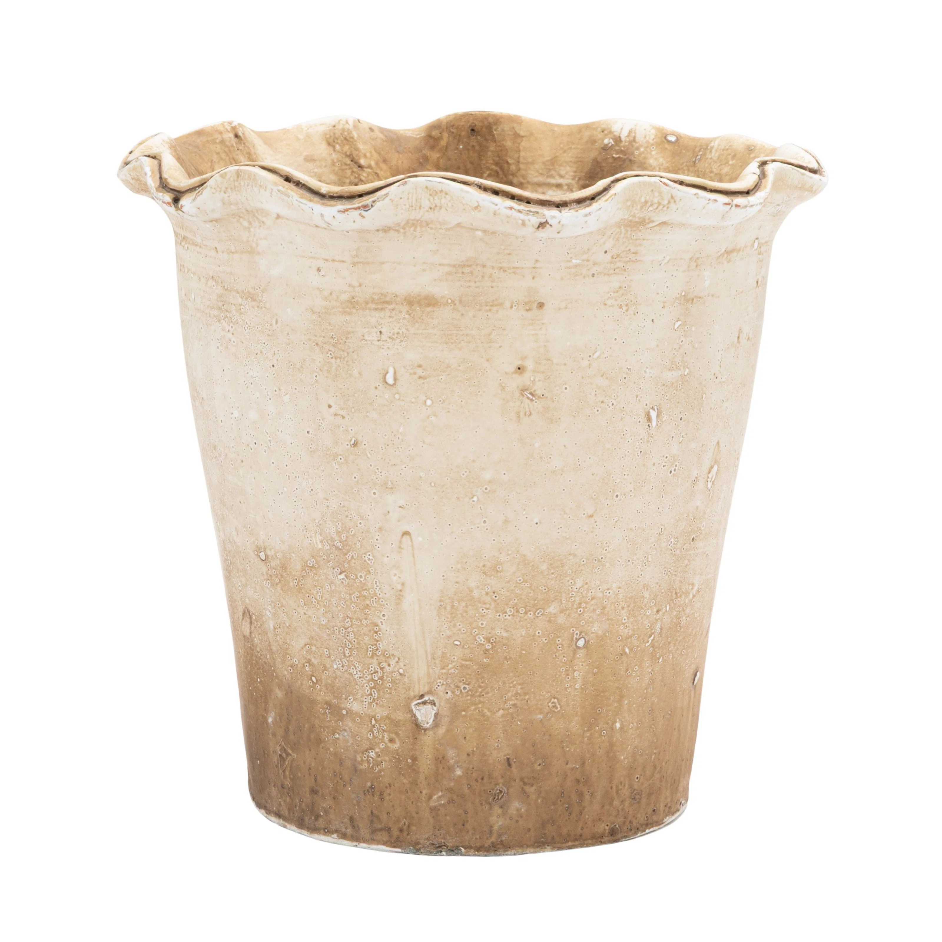 Terra-Cotta Planter With Ruffled EdgeByOne Allium Way® | Wayfair North America