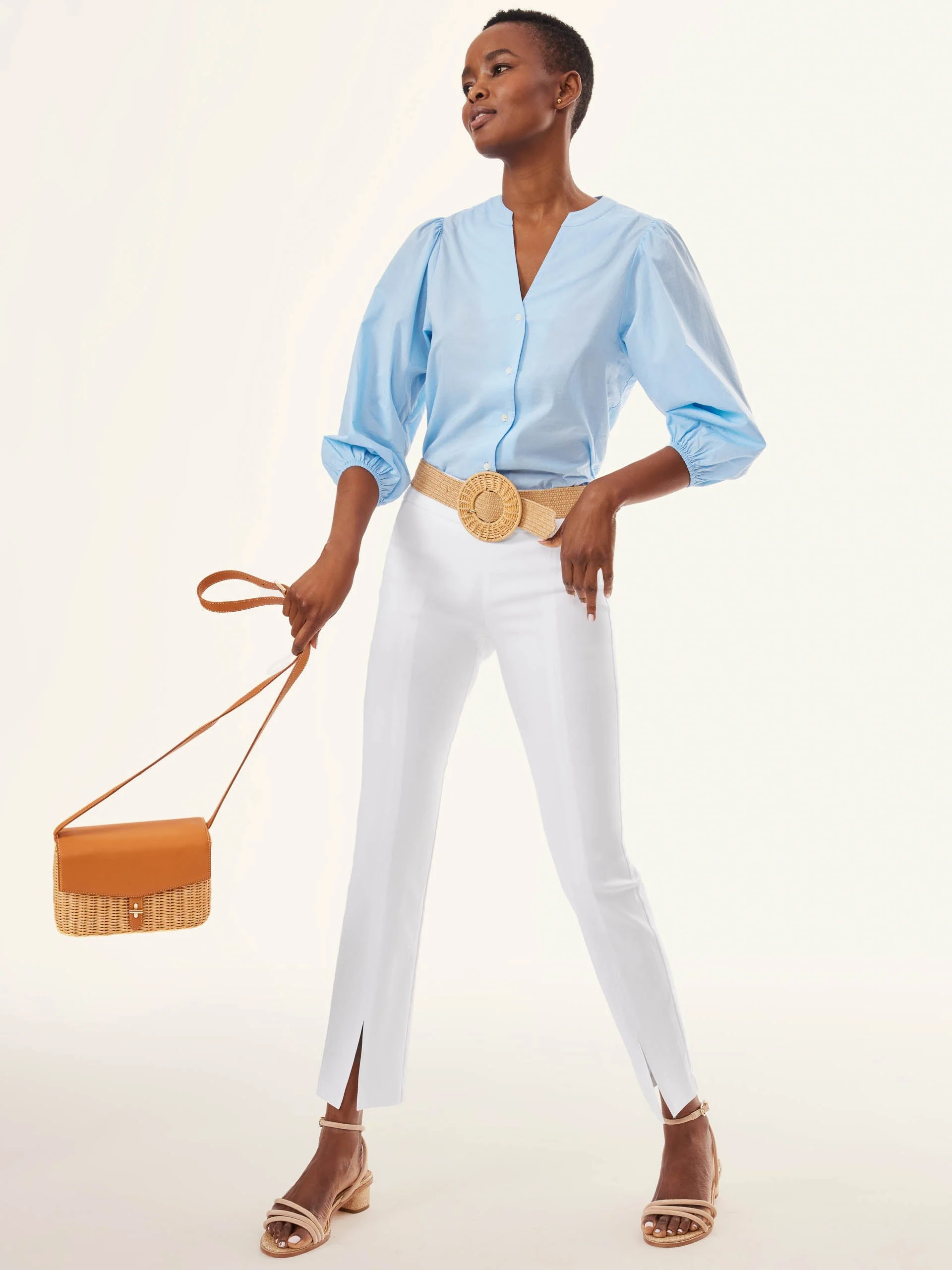 White Jaydan Pants | Women's Pants  | J.McLaughlin | J.McLaughlin