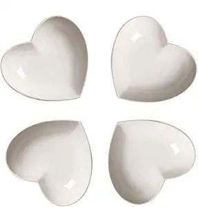 Super Cute heart shape Ceramic Sauce Dish,Mini Side Seasoning Dish,Condiment Dishes/Sushi Soy Dip... | Amazon (US)