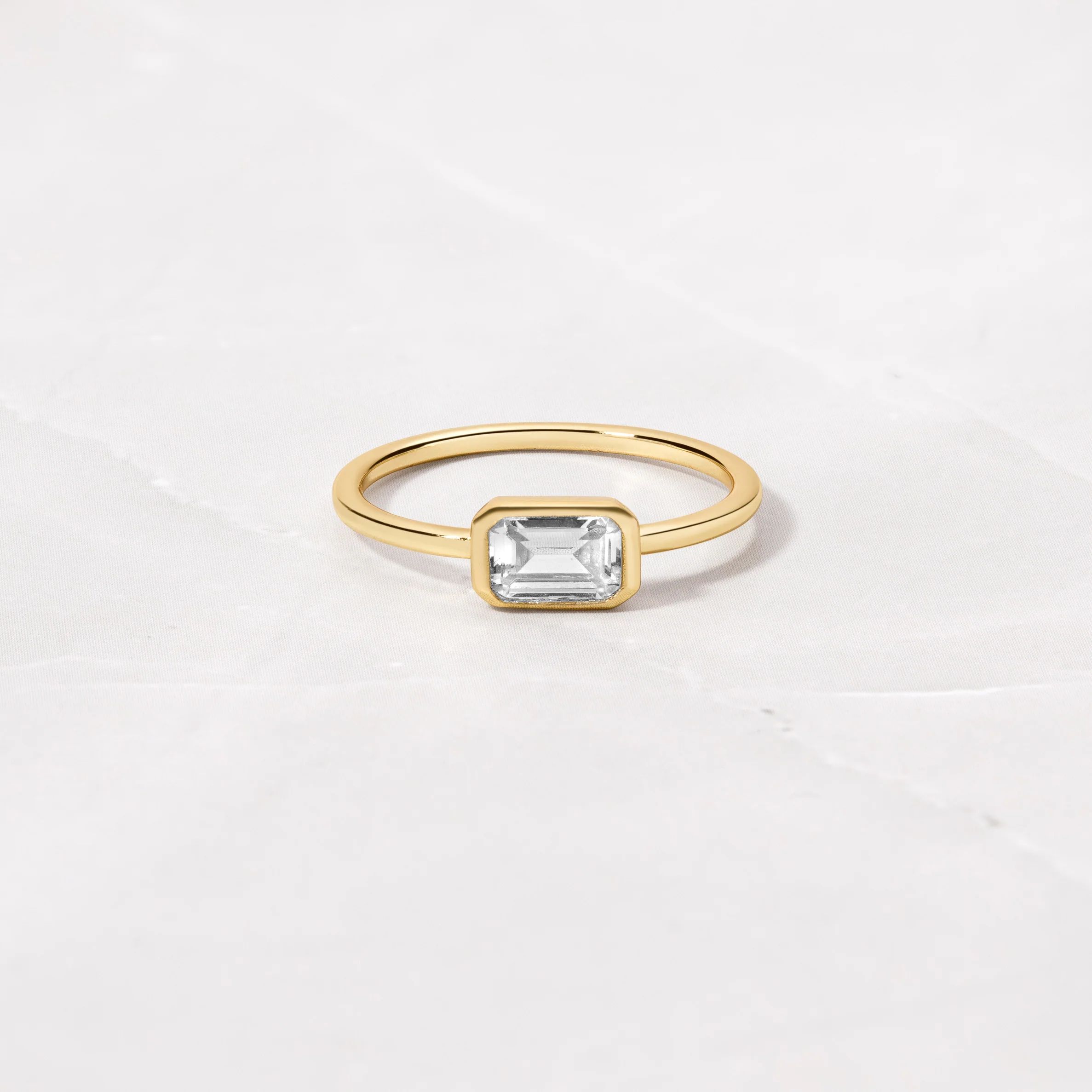 Baguette Bezel Ring | Sami Jewels