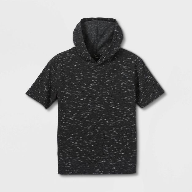 Boys' Moto Short Sleeve Hoodie Sweatshirt - art class™ Black | Target