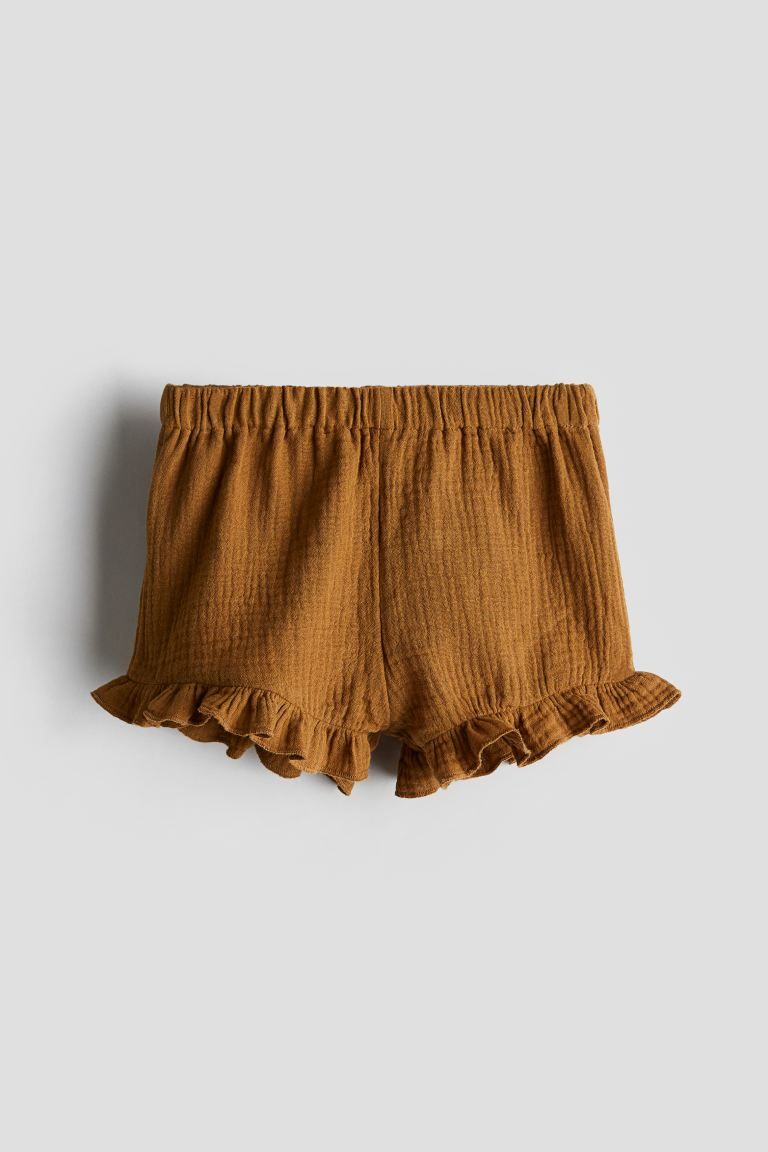 Cotton Muslin Shorts - Brown - Kids | H&M US | H&M (US + CA)