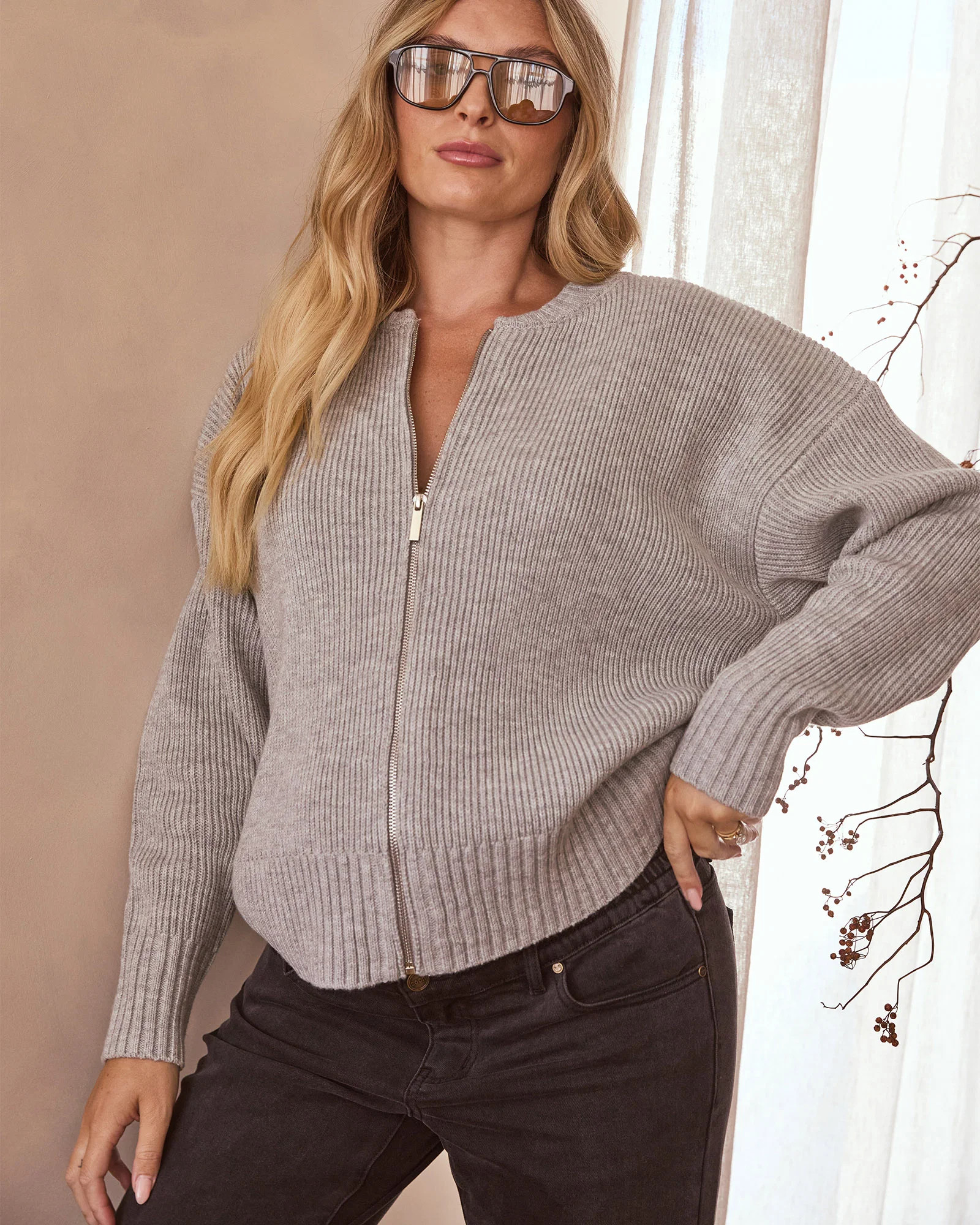 Recycled Cashmere Knit Bomber | Soon Maternity