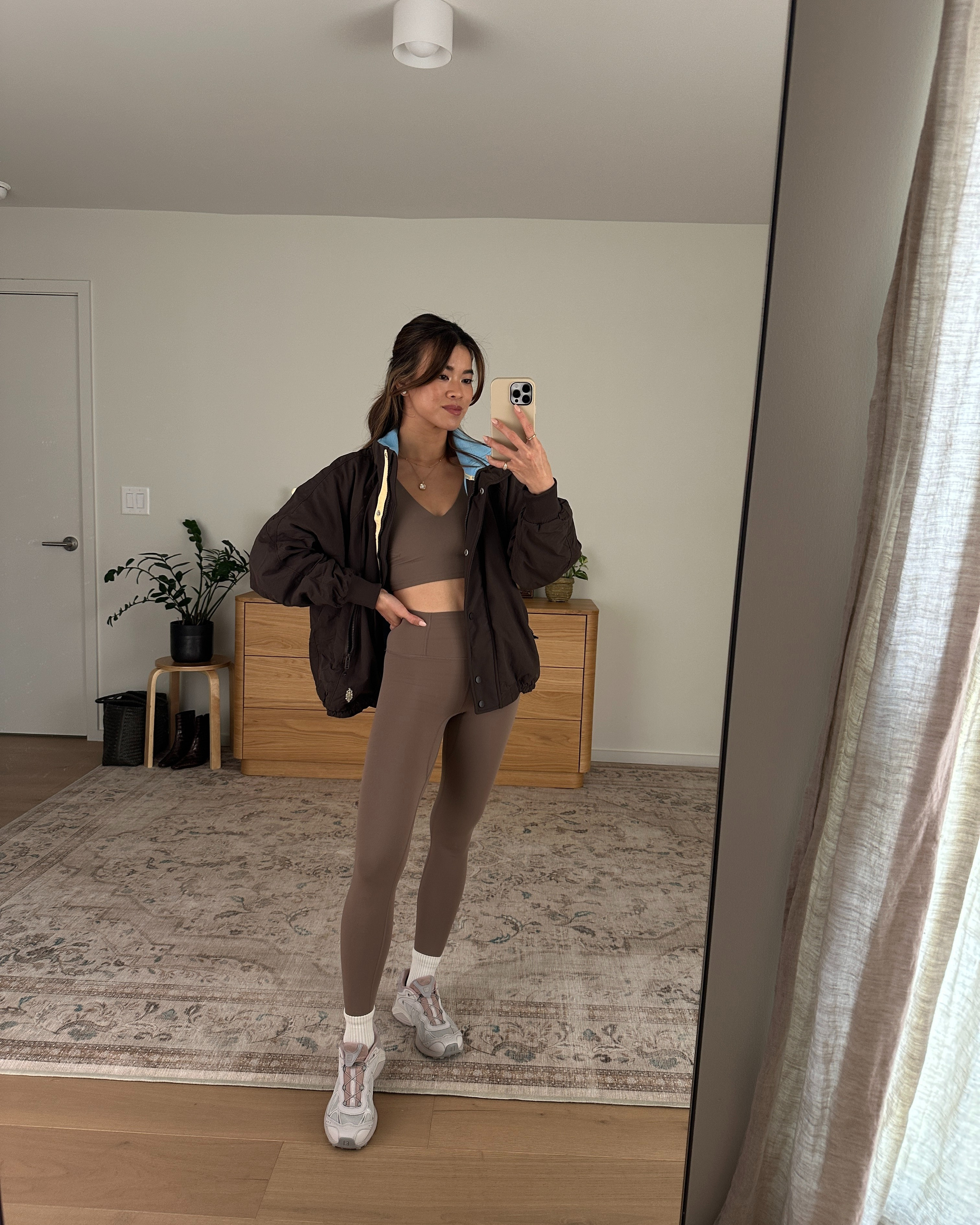 I’m obsessed with these @Salomon shoes. They look great with everything!

Sizing info:
-FP Movement Never Better Crop Top (Size XS in Sandstorm) 
-FP Movement Never Better 7/8 Length Leggings (Size XS in Sandstorm) 
-FP Movement Field Tripper Jacket (Size XS in Chocolate)

Cute workout clothes, fall workout outfits, pilates outfit, FP Movement, free people workout outfits, travel outfits, airport outfit, outfit of the day, what to pack for vacation, comfy outfit ideas, petite leggings, petite style, petite travel outfits, casual outfit ideas, casual style, mom outfits, mom style, petite activewear, running outfit, petite running outfit, athletic tanks, summer outfits, summer fashion, fall running, fall jackets, wind breaker

#LTKfitnessgoals #LTKActive #LTKPetite