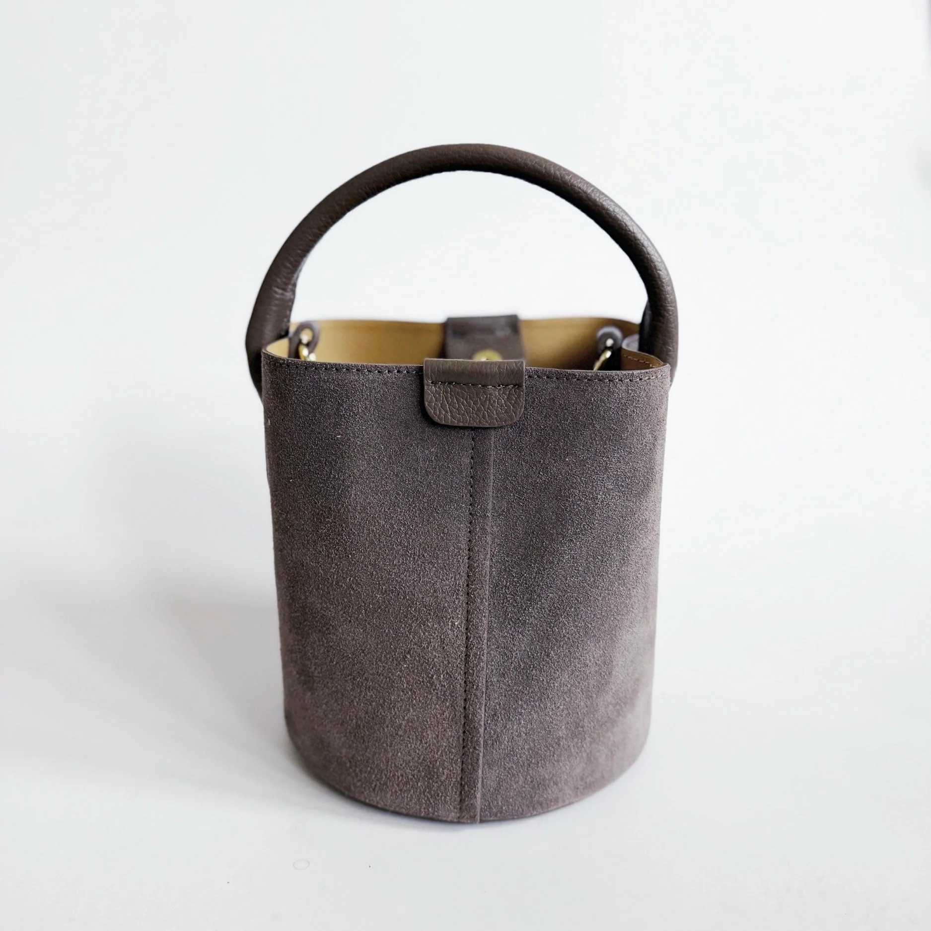 Stone Beige Suede City Bag | Colores Collective