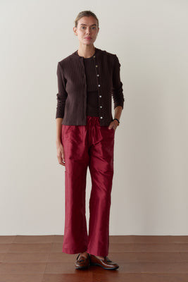 The Silk Taffeta Cargo Pant | DONNI.