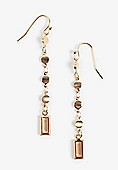 Gold And Brown Gemstone Drop Earrings | Maurices
