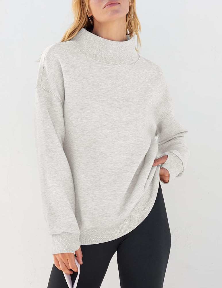ZESICA Women's 2023 Oversized Sweatshirts Turtleneck Long Sleeve Chunky Loose Fleece Y2K Pullover... | Amazon (US)