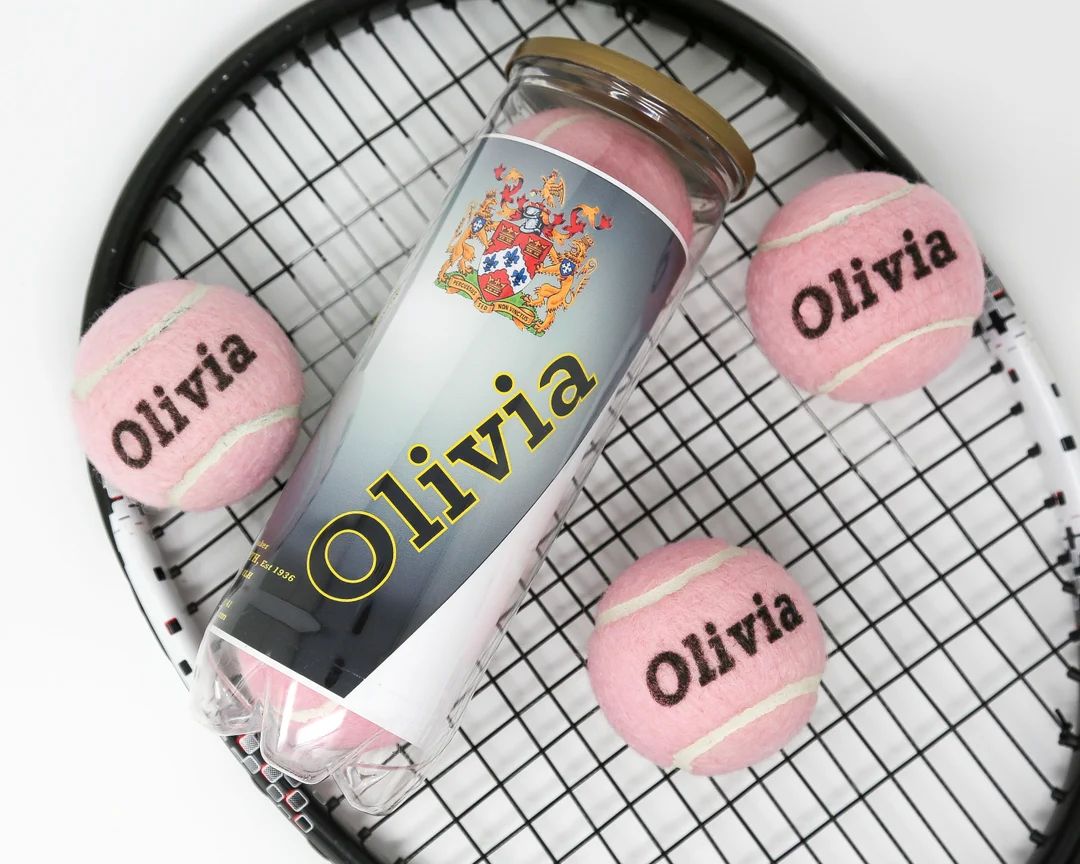 Personalised Pastel Coloured Tennis Balls | Etsy (US)
