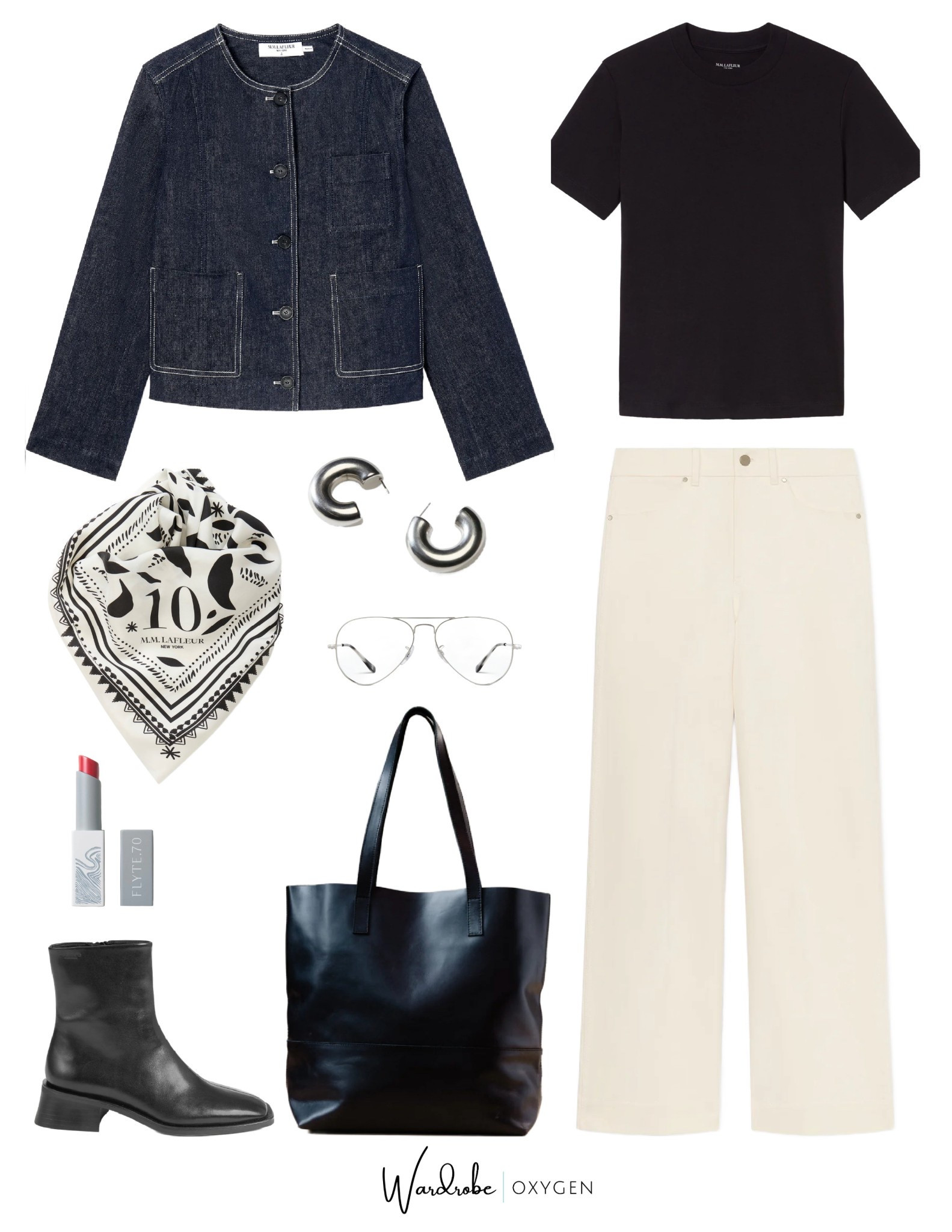 How to style MM Lafleur denim pants with jacket: I own and wore this exact outfit. I wore the scarf folded on the oblong and made it a belt. This collarless denim jacket is the perfect topper for summer sundresses and these refined denim pants have snaps in the hem to shorten them to work with a range of footwear 

#LTKOver40 #LTKSeasonal #LTKMidsize