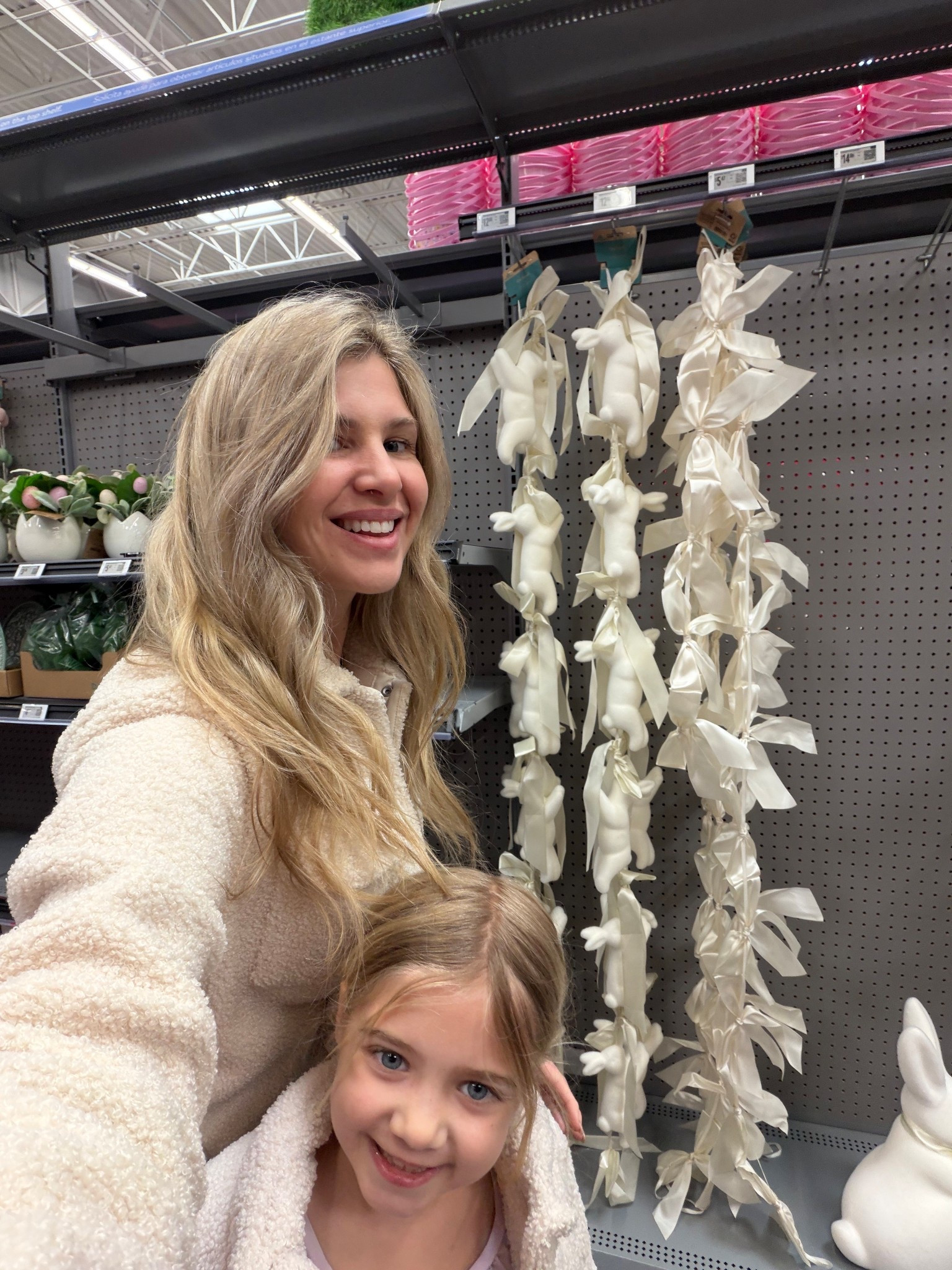 Cutest new release Easter bunny and bow garland at Walmart. Blocked bunny, grass bunny!