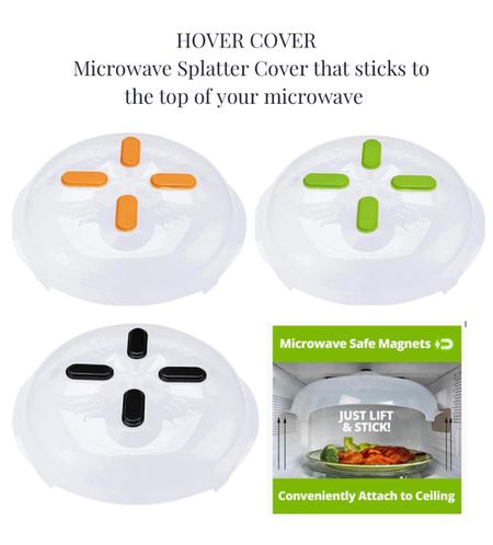 Hover Cover is a microwave food splatter cover that sticks to the top of your microwave when not in use. I’ve had mine for over 4 years and love it! 
.
Amazon
Splatter Cover 


#LTKhome #LTKsalealert #LTKunder50