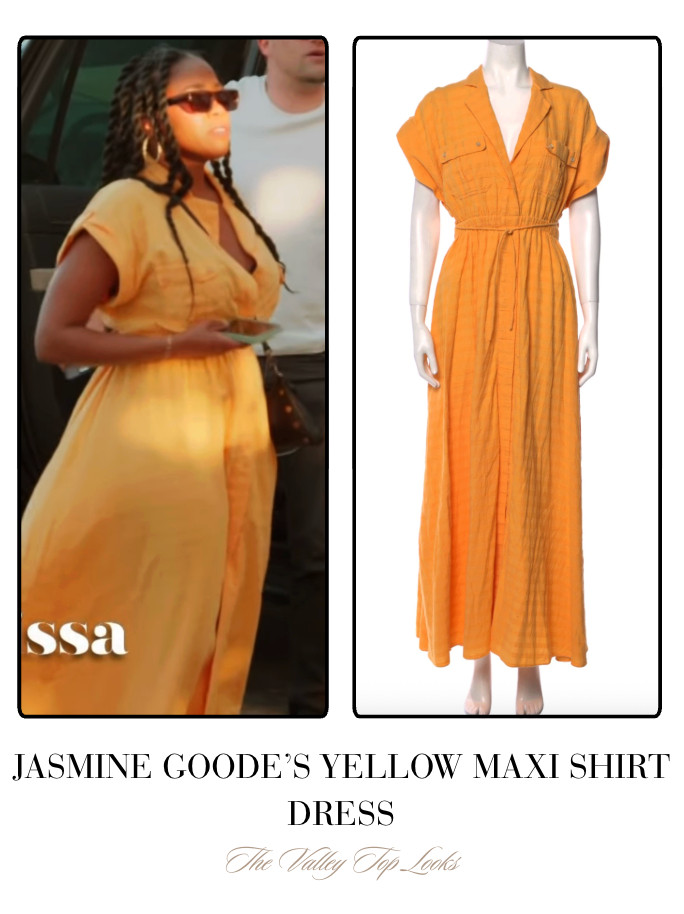 Jasmine Goode's Yellow Maxi Shirt Dress 

 