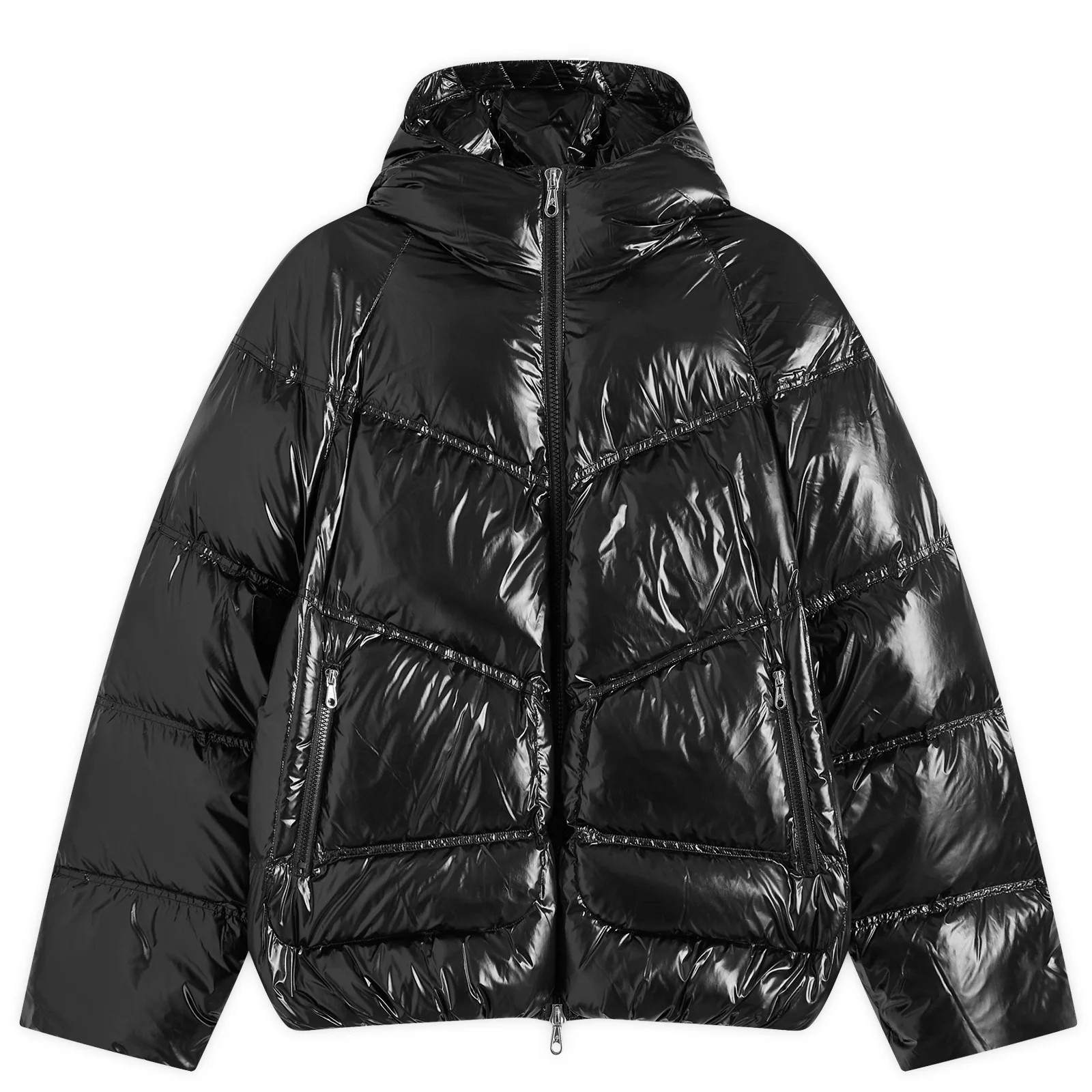 Cole Buxton Men's Hooded Insulated Puffer Jacket in Black, Size XX-Large | END. Clothing