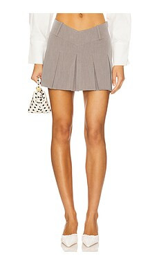 superdown Kerrie Mini Skirt in Gray from Revolve.com | Revolve Clothing (Global)