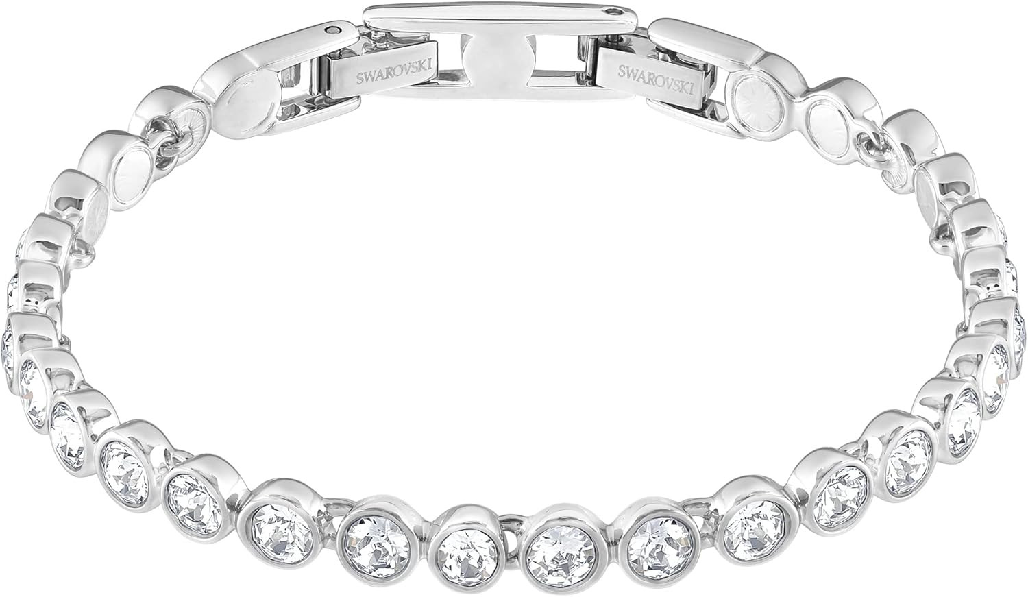Swarovski Women's Tennis Bracelet and Earring Collection, Rhodium Finish, Clear Crystals | Amazon (US)