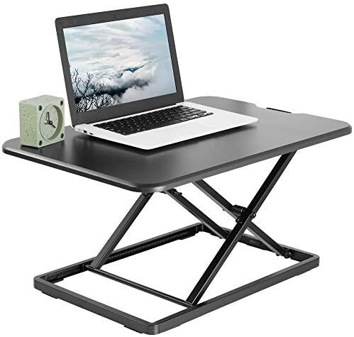 VIVO Ultra-Slim Single Top Height Adjustable Standing Desk Riser, Compact Sit Stand Desktop Conve... | Amazon (US)