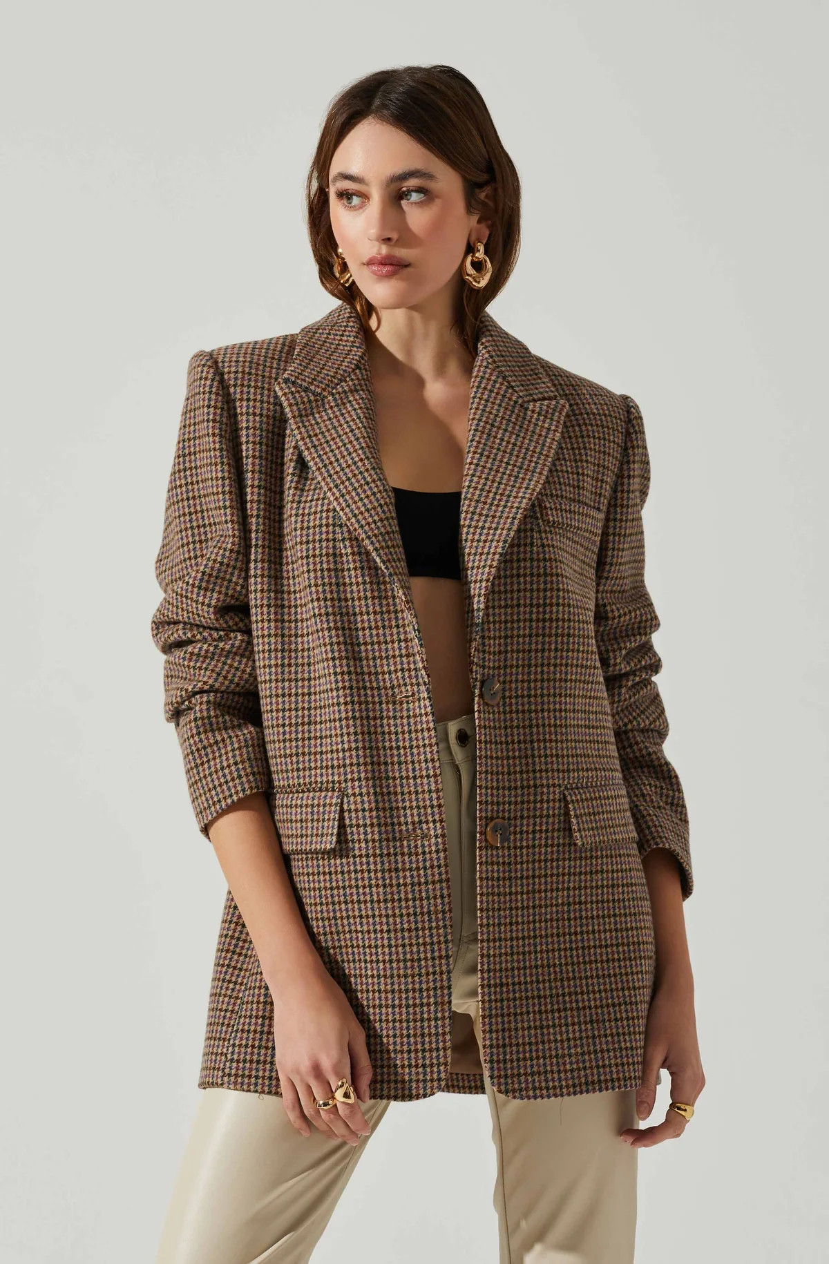 Pauline Plaid Oversized Blazer | ASTR The Label (US)