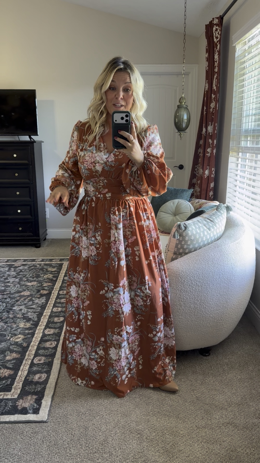 This long sleeve maxi dress is so perfect for family pics or thanksgiving gatherings! It’s from SHEIN & is SO GOOD but I returned a lot from my recent order so I also linked all the amazing finds I kept  from that order too in case you want to add anything else on! Wearing my true size large, I’m 5’2” so petite friendly too!  

#LTKPetite #LTKMidsize #LTKFindsUnder50