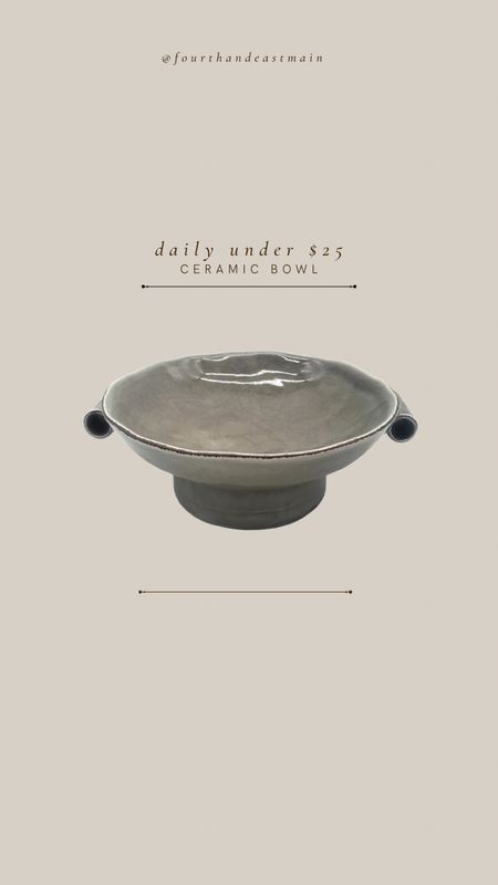 daily 25 and under // beautiful ceramic bowl 🤎