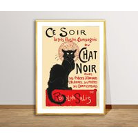 Chat Noir Vintage Poster Theophile Steinlen Print Or Canvas | Etsy (US)