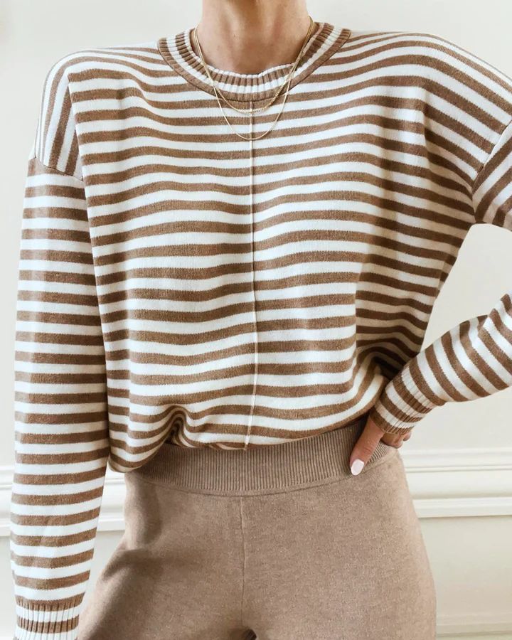 Splendid X Cella Jane Striped Front Seam Sweater | Splendid