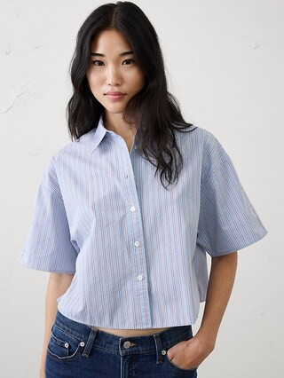 Boxy Cropped Shirt | Banana Republic Factory