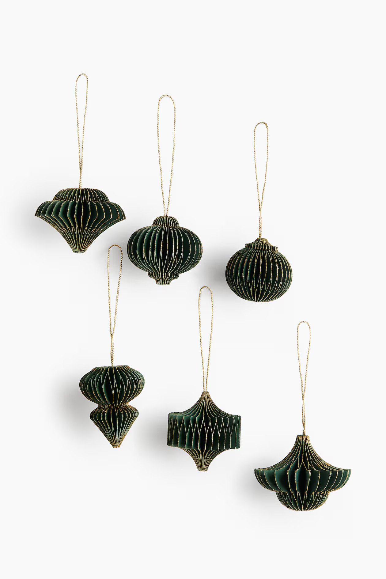 6-Pack Paper Ornaments | H&M (US + CA)