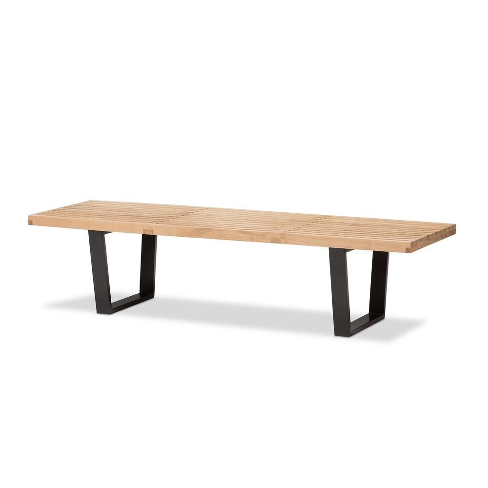 Baxton Studio Nelson Natural Bench-28862-2939-HD - The Home Depot | The Home Depot