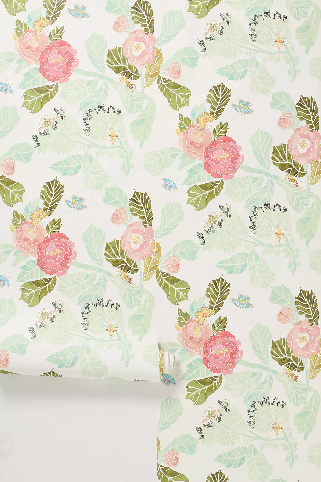 Shelley Hesse Watercolor Flora Wallpaper | Anthropologie (US)