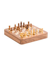 10in Acacia Wood Magnetic Decorative Chess Set | Pillows & Decor | Marshalls | Marshalls